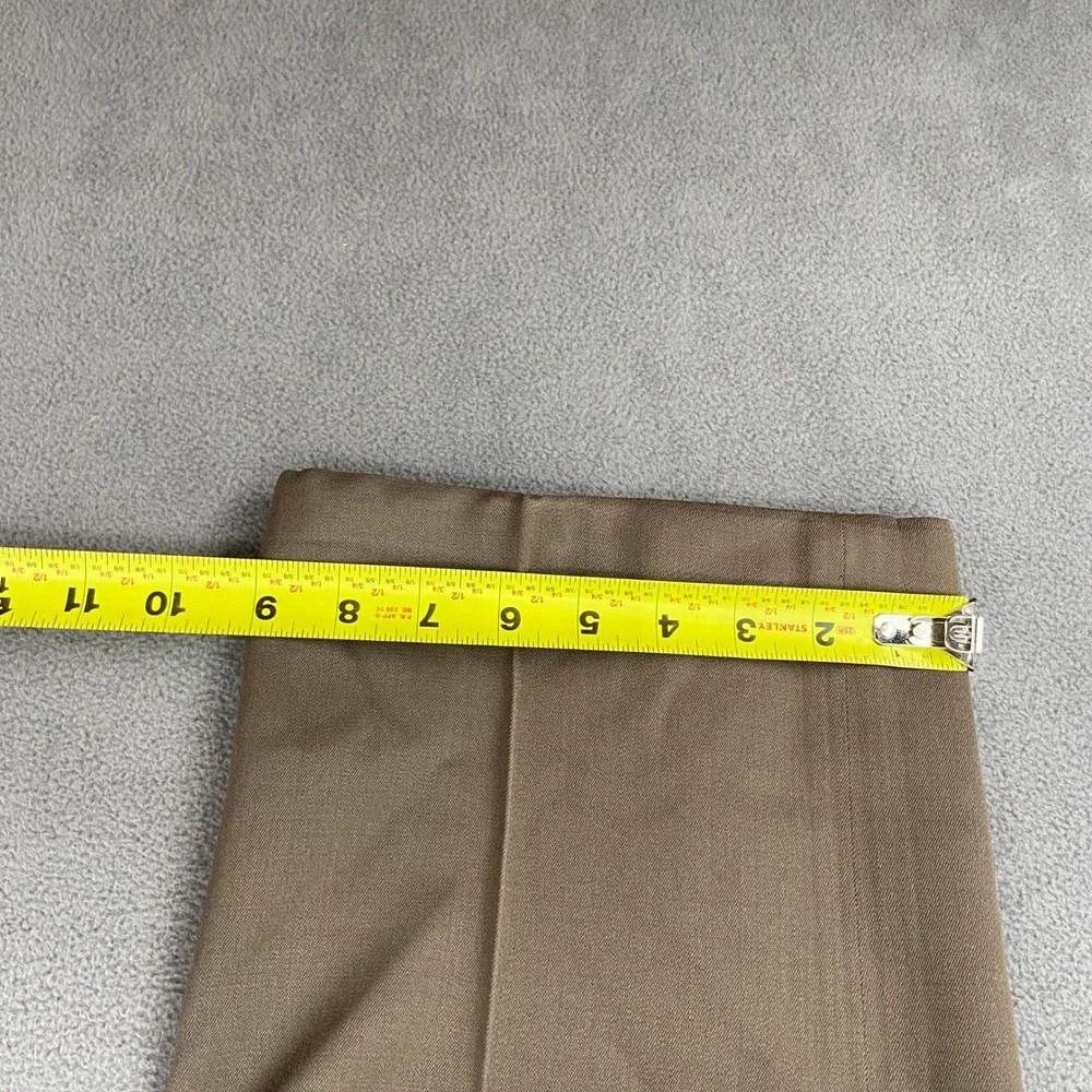 Gary Peters Mens 38 Brown Pure New Wool Pleated Cuffed‎ Dress Pants Trousers